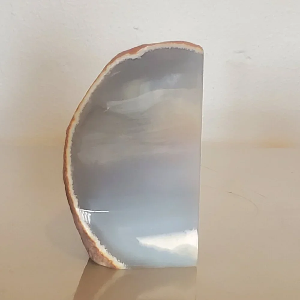 Geode bookend natural agate